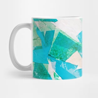 Abstract Blue and Green Pattern Mug